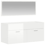 Badkamerkast Met Spiegel Bewerkt Hout