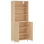 Hoge Kast 69,5X34X180 Cm Bewerkt Hout Kleurig
