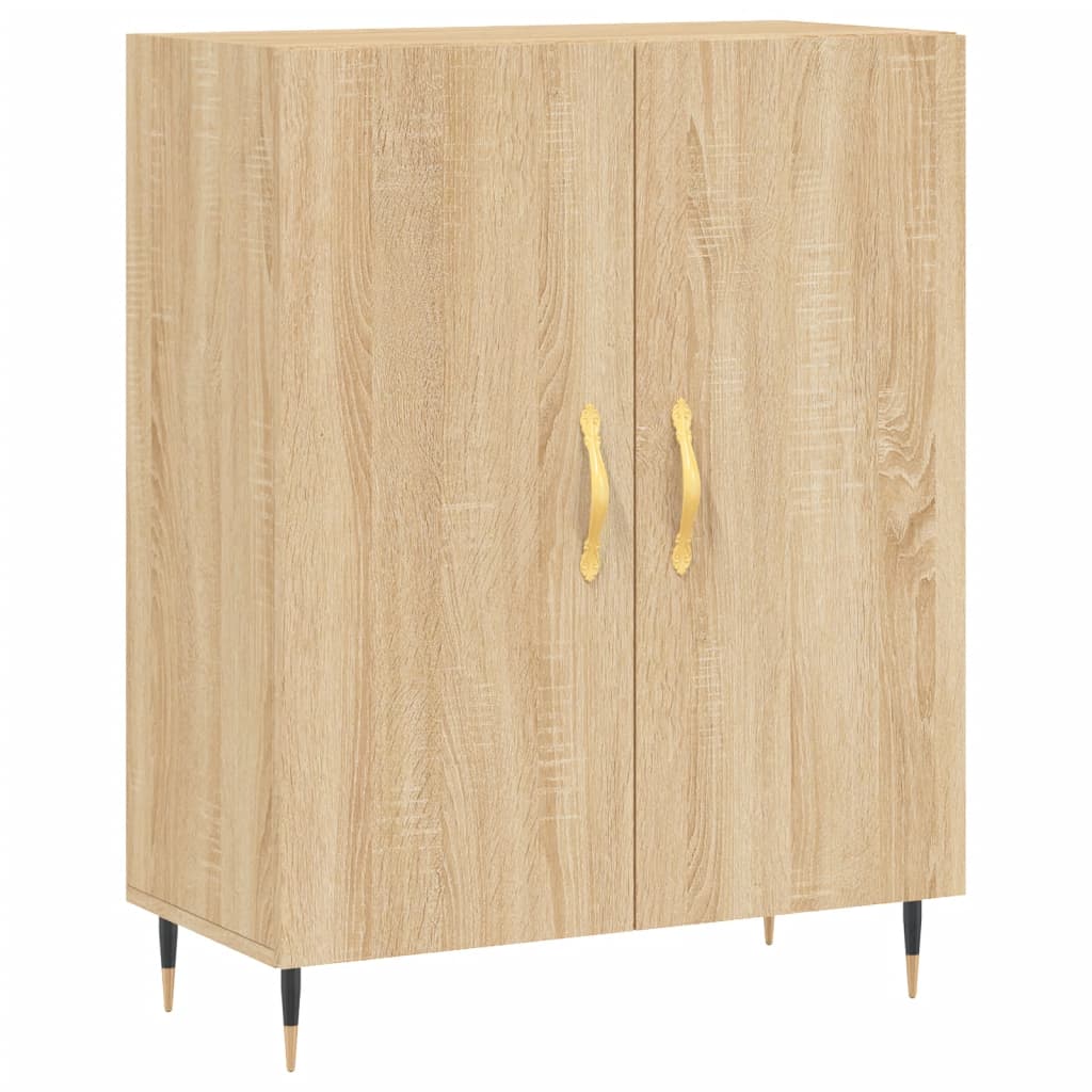 Hoge Kast 69,5X34X180 Cm Bewerkt Hout Kleurig