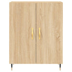 Hoge Kast 69,5X34X180 Cm Bewerkt Hout Kleurig
