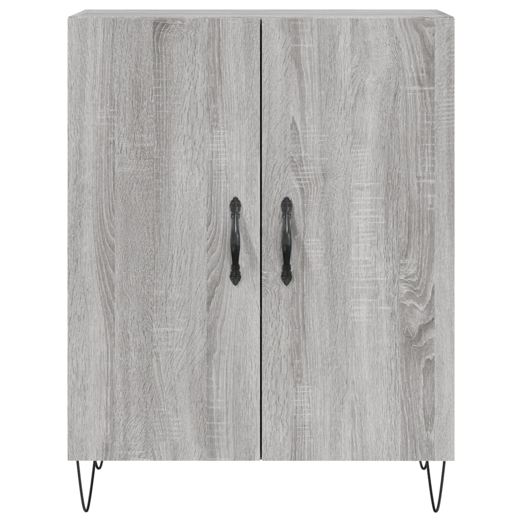 Hoge Kast 69,5X34X180 Cm Bewerkt Hout Eikenkleurig
