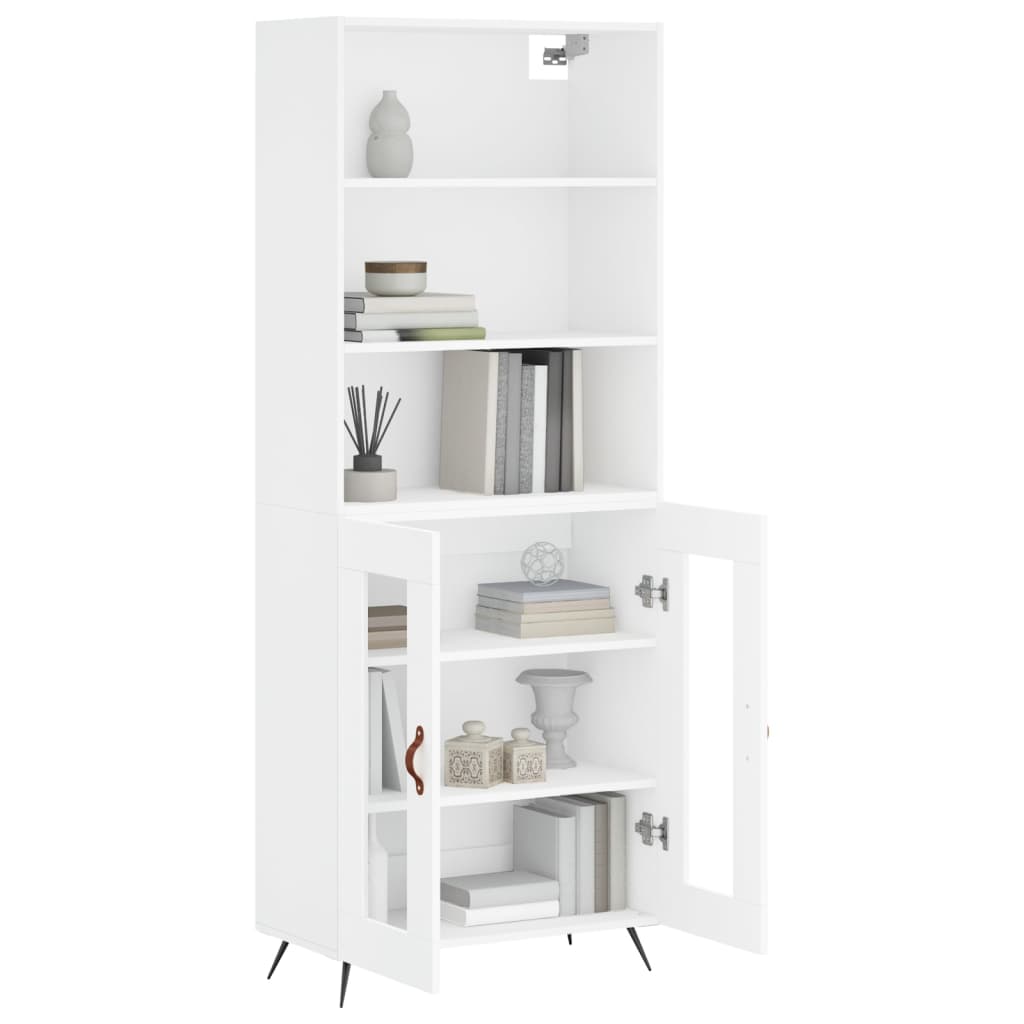 Hoge Kast 69,5X34X180 Cm Bewerkt Hout