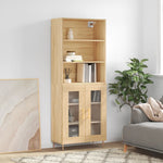 Hoge Kast 69,5X34X180 Cm Bewerkt Hout Kleurig
