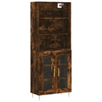 Hoge Kast 69,5X34X180 Cm Bewerkt Hout Kleurig