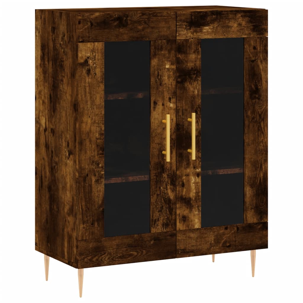 Hoge Kast 69,5X34X180 Cm Bewerkt Hout Kleurig