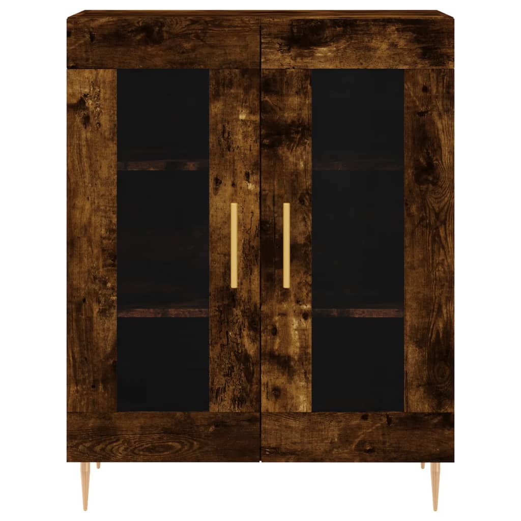 Hoge Kast 69,5X34X180 Cm Bewerkt Hout Kleurig