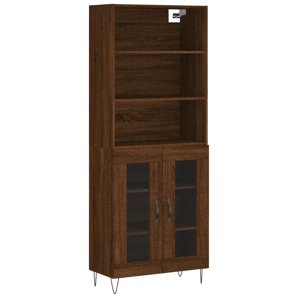 Hoge Kast 69,5X34X180 Cm Bewerkt Hout
