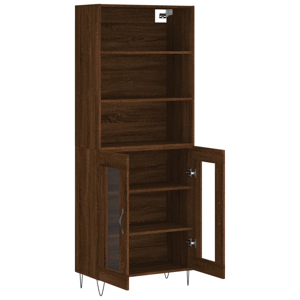 Hoge Kast 69,5X34X180 Cm Bewerkt Hout