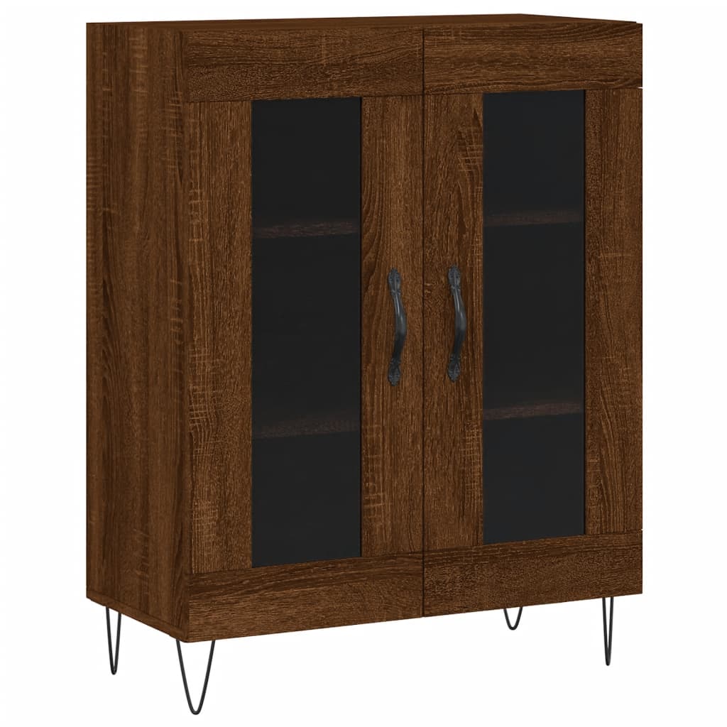 Hoge Kast 69,5X34X180 Cm Bewerkt Hout