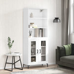 Hoge Kast 69,5X34X180 Cm Bewerkt Hout Eikenkleurig