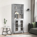 Hoge Kast 69,5X34X180 Cm Bewerkt Hout Eikenkleurig