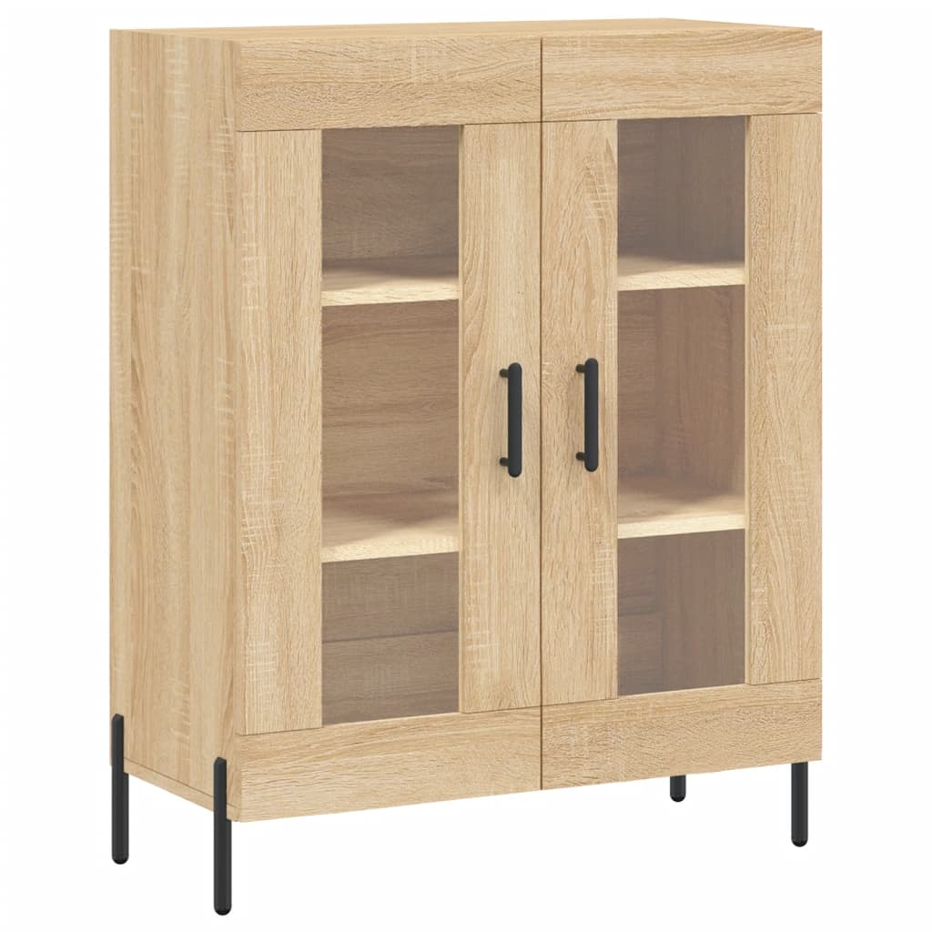 Hoge Kast 69,5X34X180 Cm Bewerkt Hout Kleurig