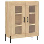 Hoge Kast 69,5X34X180 Cm Bewerkt Hout Kleurig