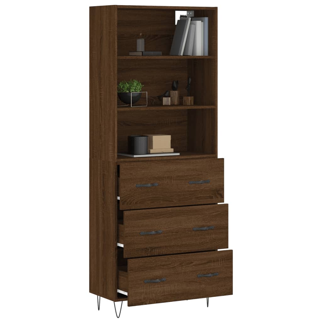 Hoge Kast 69,5X34X180 Cm Bewerkt Hout