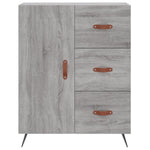 Hoge Kast 69,5X34X180 Cm Bewerkt Hout Eikenkleurig