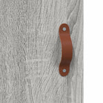 Hoge Kast 69,5X34X180 Cm Bewerkt Hout Eikenkleurig