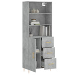 Hoge Kast 69,5X34X180 Cm Bewerkt Hout