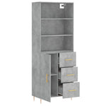 Hoge Kast 69,5X34X180 Cm Bewerkt Hout