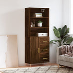 Hoge Kast 69,5X34X180 Cm Bewerkt Hout