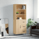 Hoge Kast 69,5X34X180 Cm Bewerkt Hout