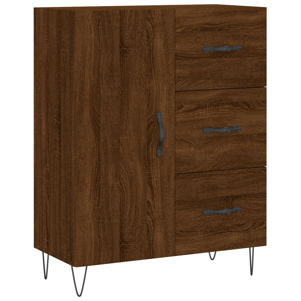 Hoge Kast 69,5X34X180 Cm Bewerkt Hout