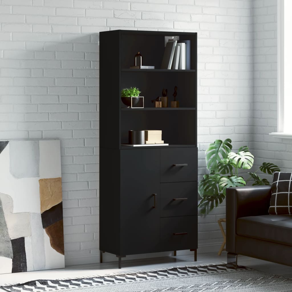Hoge Kast 69,5X34X180 Cm Bewerkt Hout