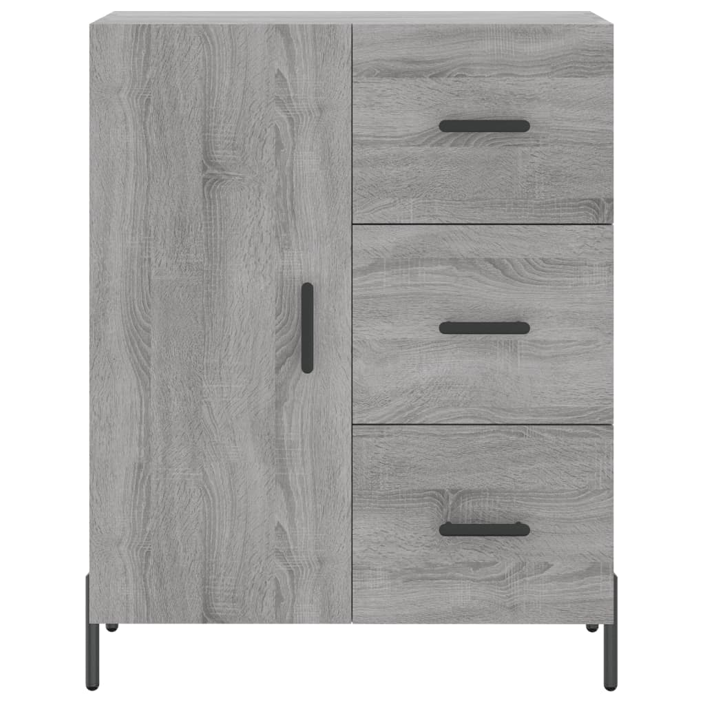 Hoge Kast 69,5X34X180 Cm Bewerkt Hout Eikenkleurig