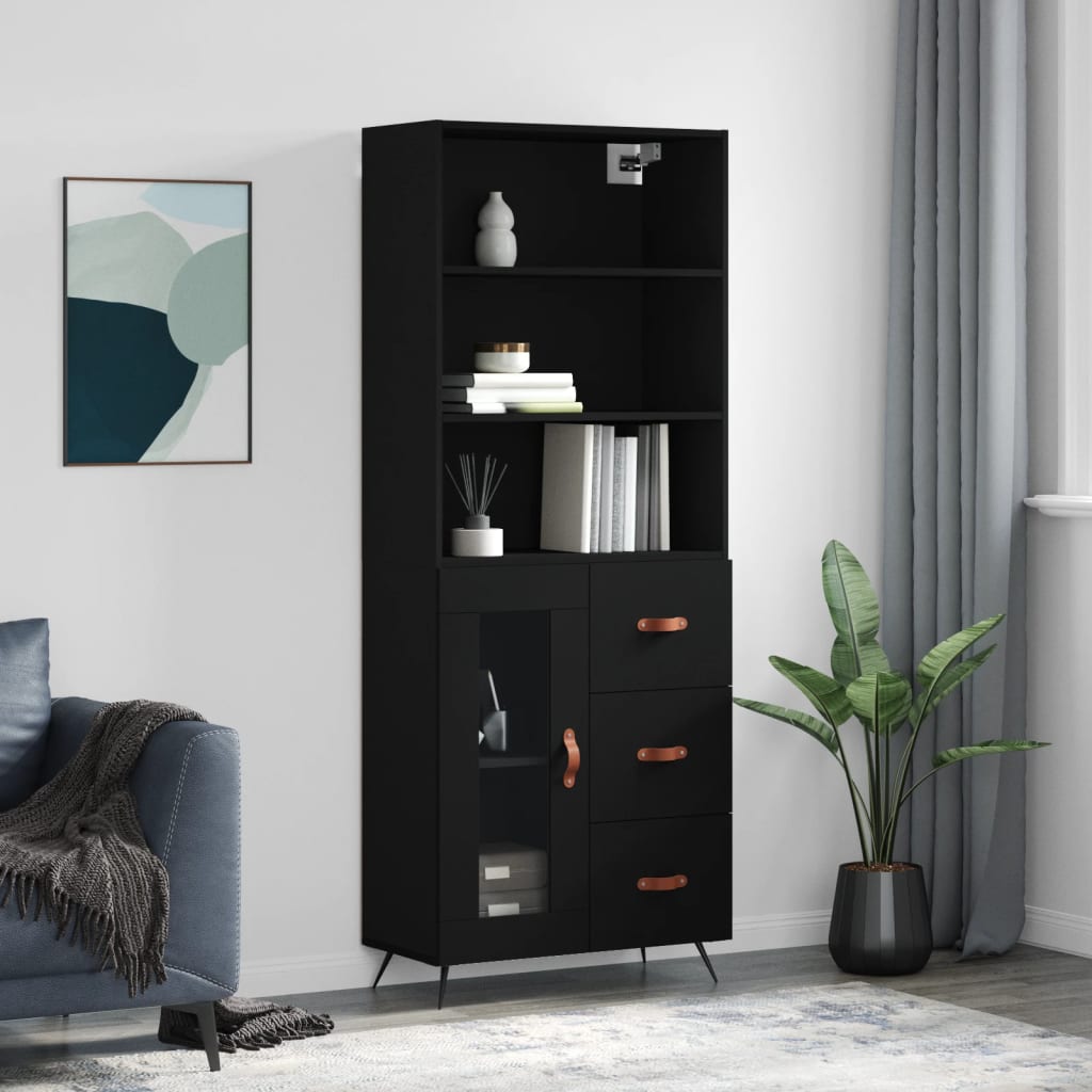 Hoge Kast 69,5X34X180 Cm Bewerkt Hout