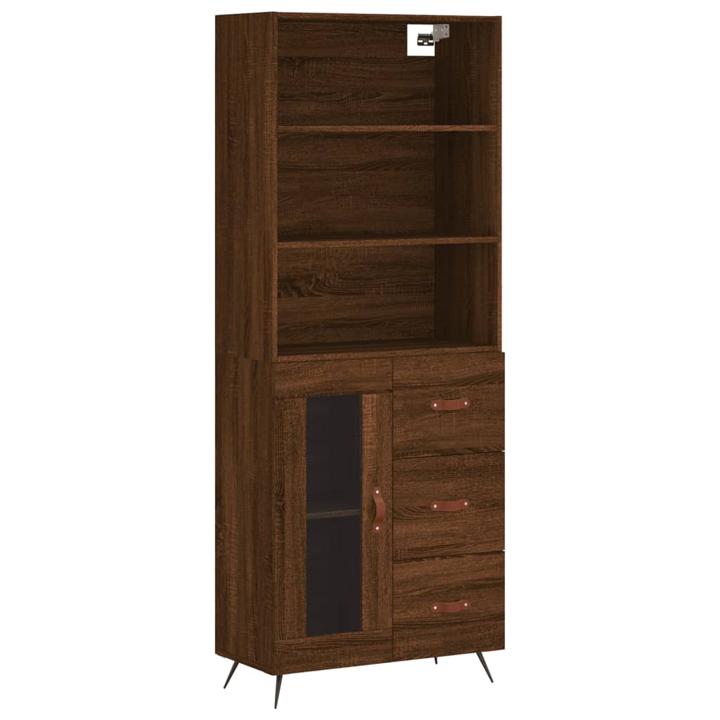Hoge Kast 69,5X34X180 Cm Bewerkt Hout