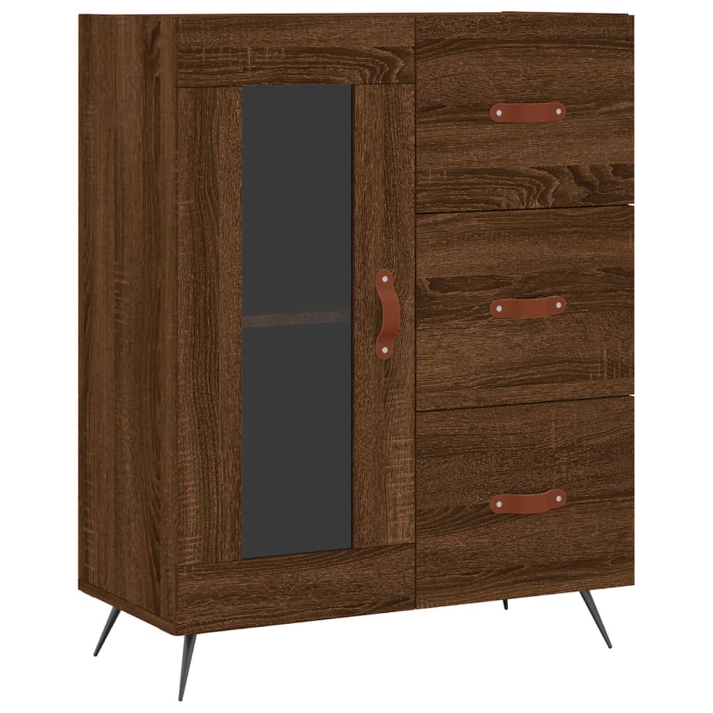 Hoge Kast 69,5X34X180 Cm Bewerkt Hout