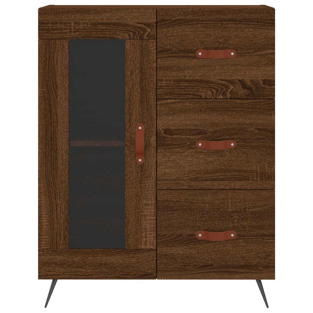 Hoge Kast 69,5X34X180 Cm Bewerkt Hout