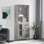 Hoge Kast 69,5X34X180 Cm Bewerkt Hout Kleurig