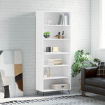 Hoge Kast 69,5X32,5X180 Cm Bewerkt Hout Eikenkleur