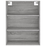 Hoge Kast 69,5X32,5X180 Cm Bewerkt Hout Eikenkleur