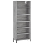 Hoge Kast 69,5X32,5X180 Cm Bewerkt Hout Eikenkleur