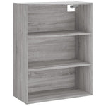 Hoge Kast 69,5X32,5X180 Cm Bewerkt Hout Eikenkleur