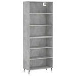 Hoge Kast 69,5X32,5X180 Cm Bewerkt Hout