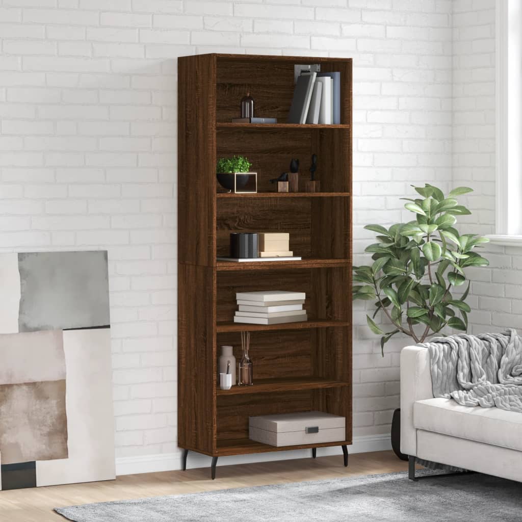 Hoge Kast 69,5X32,5X180 Cm Bewerkt Hout