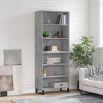 Hoge Kast 69,5X32,5X180 Cm Bewerkt Hout Eikenkleur