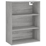 Hoge Kast 69,5X32,5X180 Cm Bewerkt Hout Eikenkleur