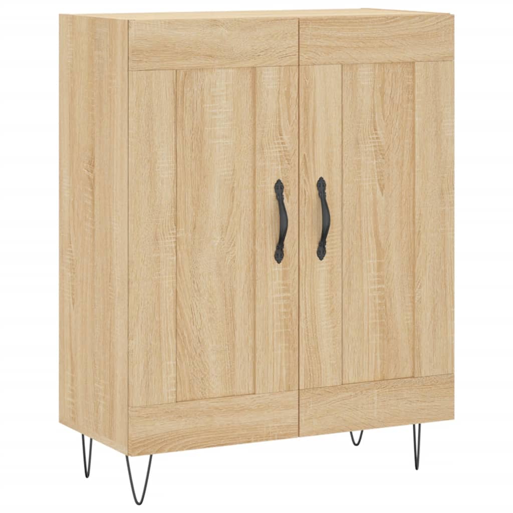 Hoge Kast 69,5X34X180 Cm Bewerkt Hout Kleurig