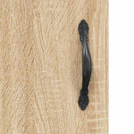 Hoge Kast 69,5X34X180 Cm Bewerkt Hout Kleurig