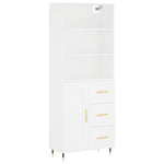 Hoge Kast 69,5X34X180 Cm Bewerkt Hout
