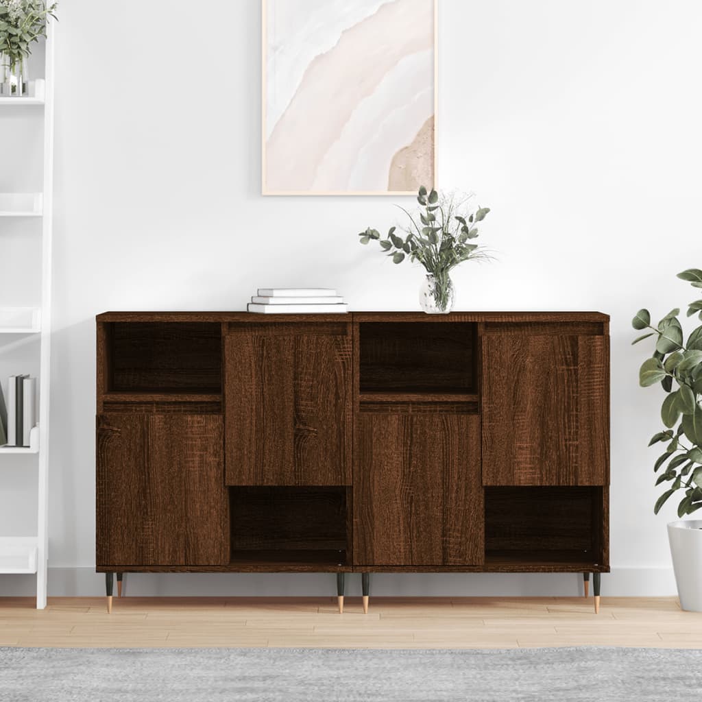 Dressoirs Bewerkt Hout Eikenkleurig