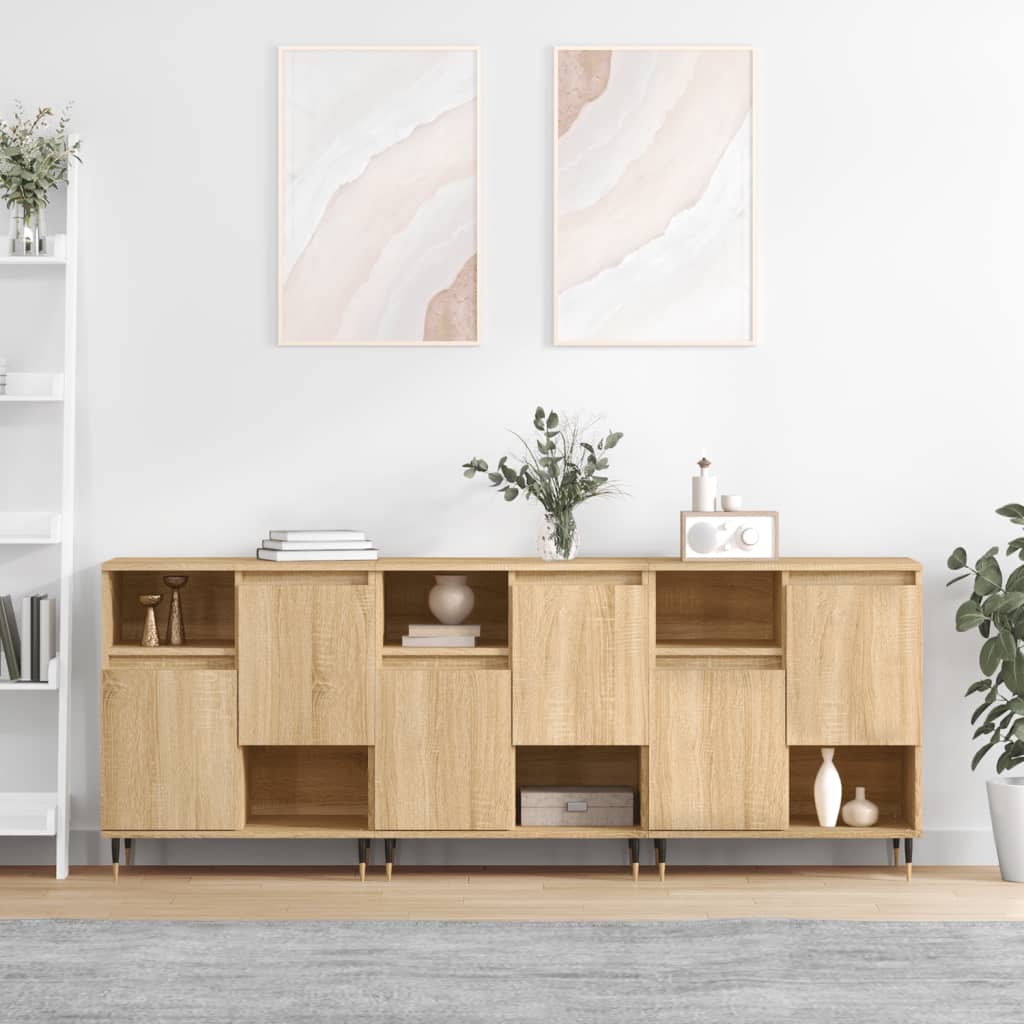 Dressoirs Bewerkt Hout Eikenkleurig