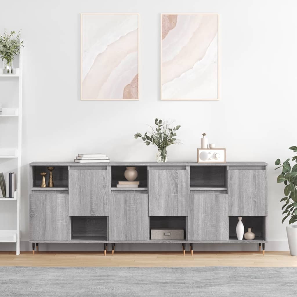 Dressoirs Bewerkt Hout Eikenkleurig