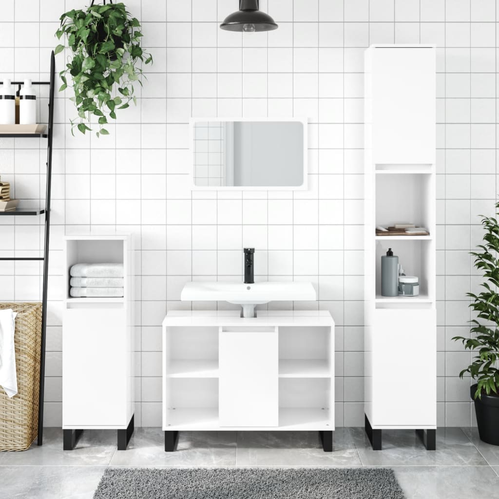 Badkamermeubelset Bewerkt Hout Eikenkleur