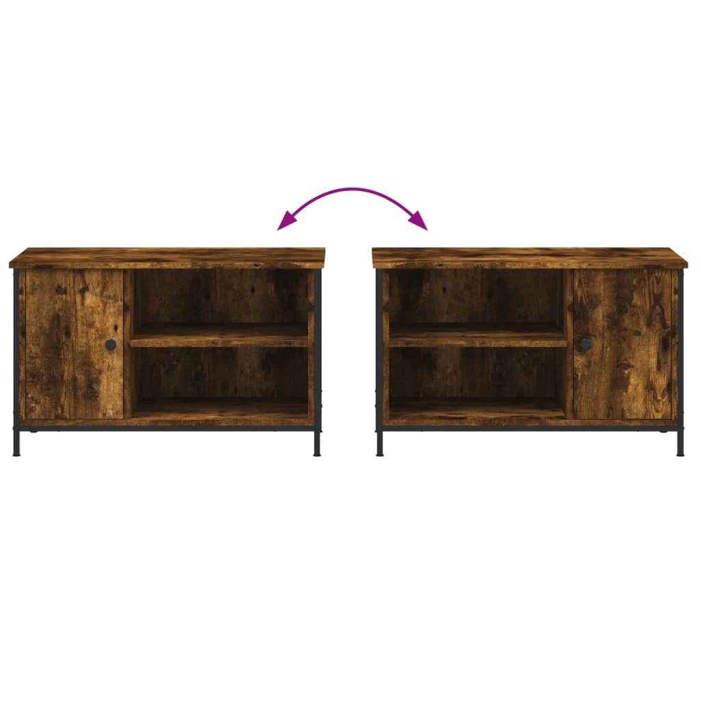 Tv-Meubel 80X40X50 Cm Bewerkt Hout Kleurig