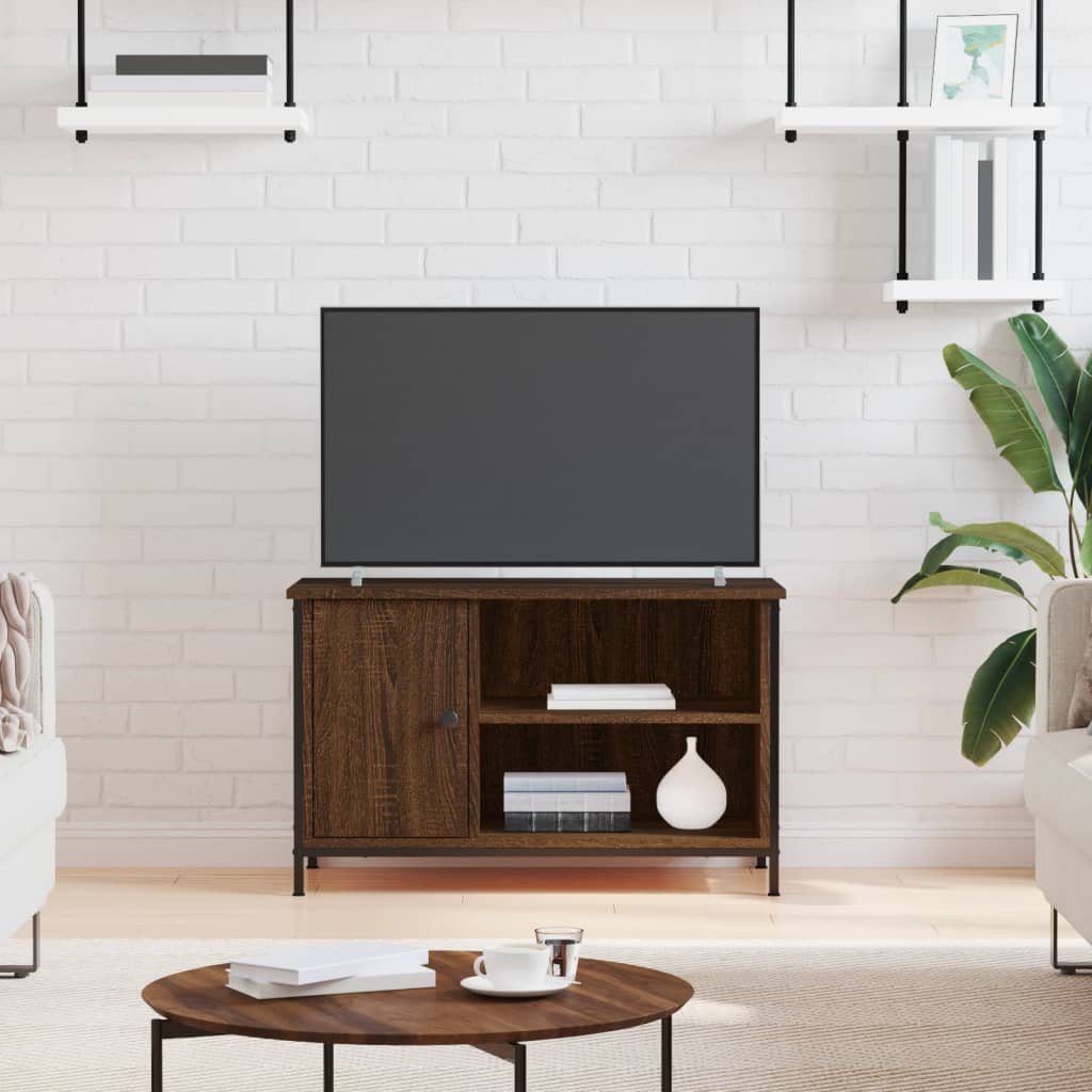 Tv-Meubel 80X40X50 Cm Bewerkt Hout Kleurig