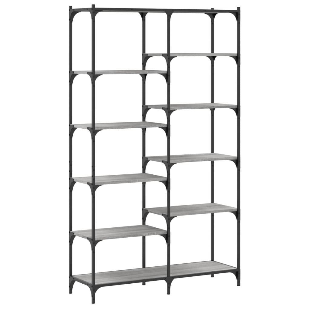 Boekenrek 100X32X170 Cm Bewerkt Hout En Ijzer